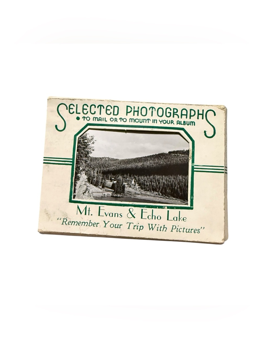 Vintage Souvenir Miniature Prints Mt Evans & Echo Lake CO 50s 60s
